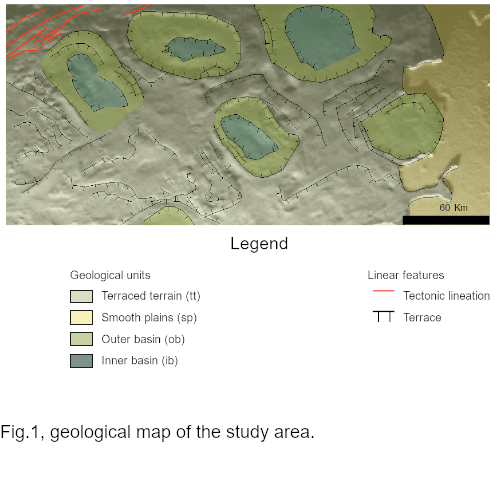 Fig.1, geological map of the study area. 